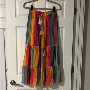 Colorful Striped Women's Long Skirt